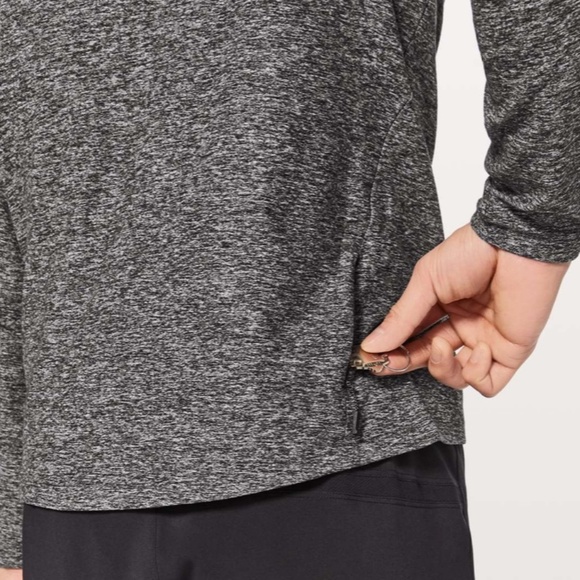 Lululemon Surge Warm 1/2 Zip In Heathered Black - Picture 5 of 11
